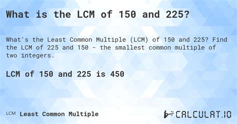 What Is The Lcm Of And Calculatio