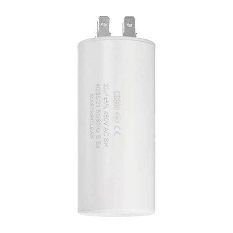 Uxcell CBB60 Run Capacitor 30uF 450V AC Double Insert 50 60Hz Cylinder