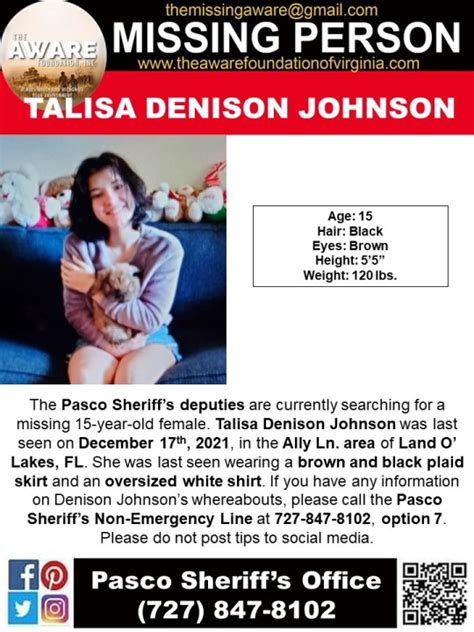 Pasco Deputies Locate Missing 15 Year Old Girl Wfla