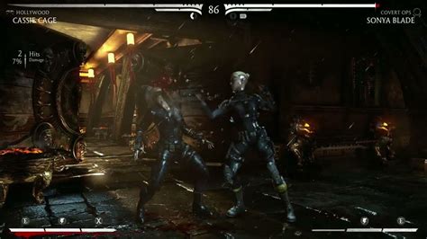 Mortal Kombat X Cassie Cage Vs Sonya Blade Hard Walkthrough