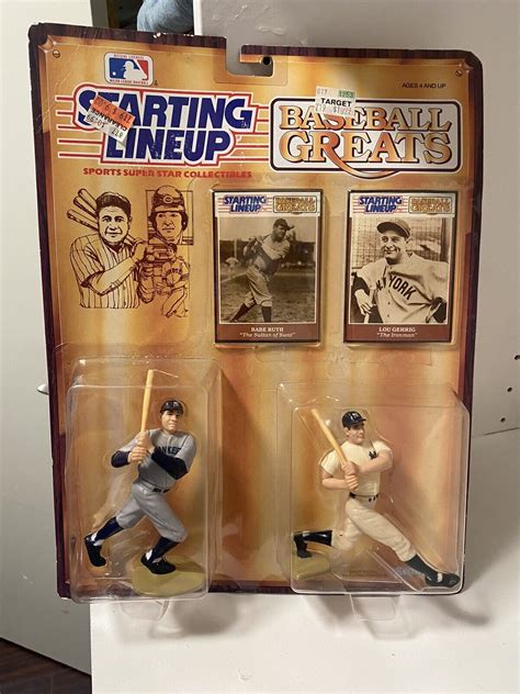 Babe Ruth And Lou Gehrig Baseball Greats Starting Lineup Figures Values