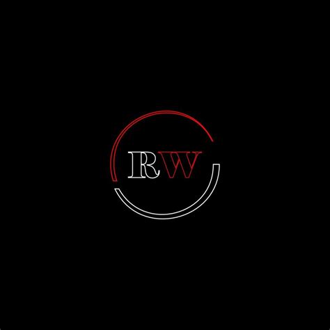 RW creative modern letters logo design template 32835322 Vector Art at ...