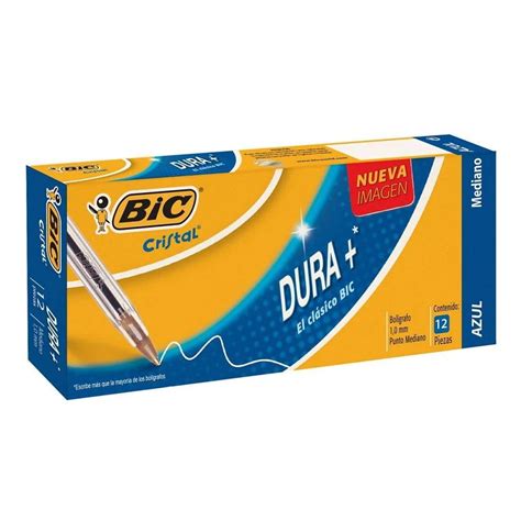 Bolígrafo BIC Cristal Punto Mediano Color Azul 12 Piezas Bodega