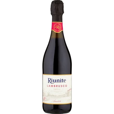 Vino Rosso Lambrusco Frizzante Amabile Igt Emilia Riunite Ml Coop