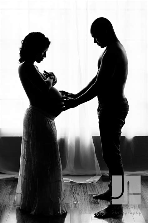 Silhouette Maternity Photo Session James Hill Photography