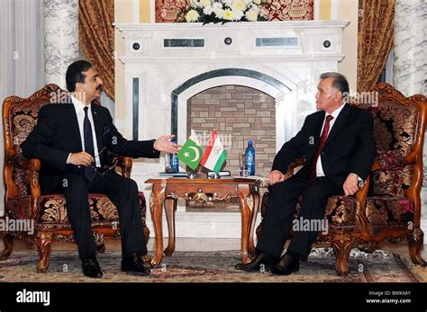 Prime Minister Syed Yusuf Raza Gilani In Meeting With His Tajik