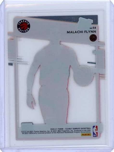 Clearly Donruss Kenyon Malachi Flynn Rated Rookie Rc Toronto