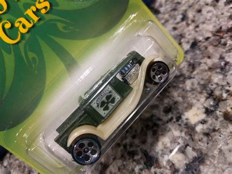 2006 Hot Wheels Clover Cars Series HOOLIGAN Flat Green Tan W Chrome 5Dot Spokes EBay
