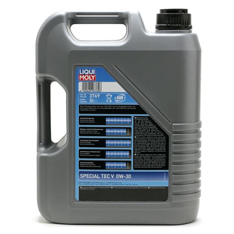 Liqui Moly 3769 Special Tec V 0W 30 Motoröl 5l SAE 0W 30 Auto PKW