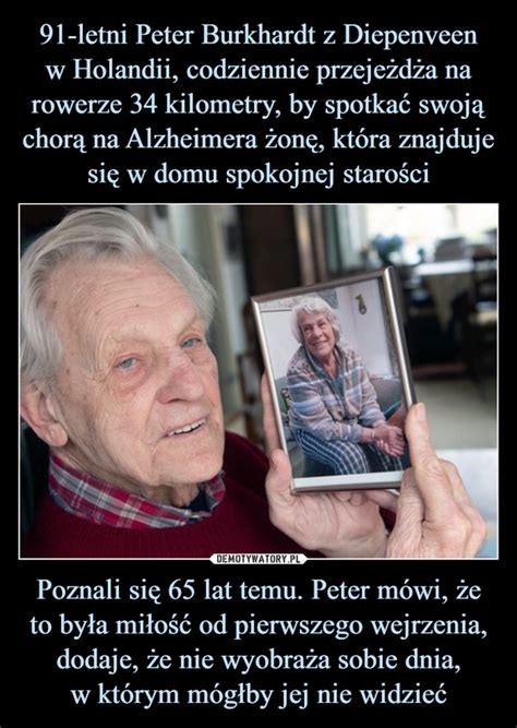 91 letni Peter Burkhardt z Diepenveen w Holandii codziennie przejeżdża