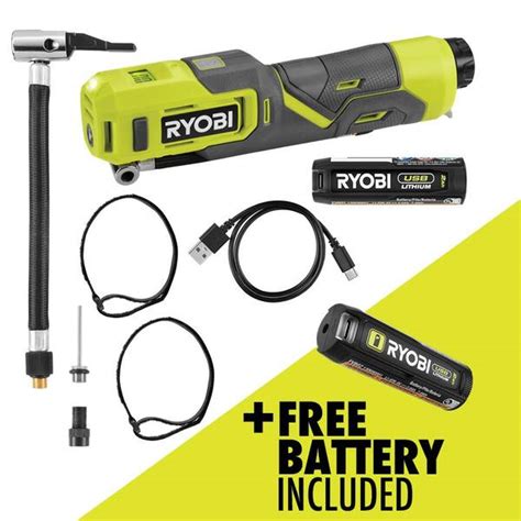 Have A Question About RYOBI USB Lithium High Pressure Inflator Kit With