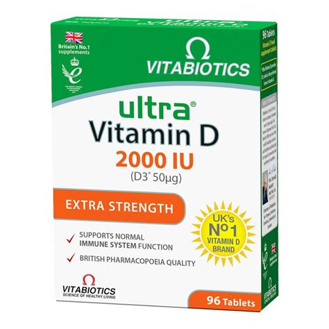 Vitabiotics Ultra Vitamin D 2000 IU D3 50mg 96 κάψουλες Βιταμίνη D3