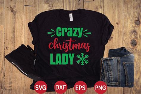 Crazy Christmas Lady Svg Graphic By Svg Shop · Creative Fabrica