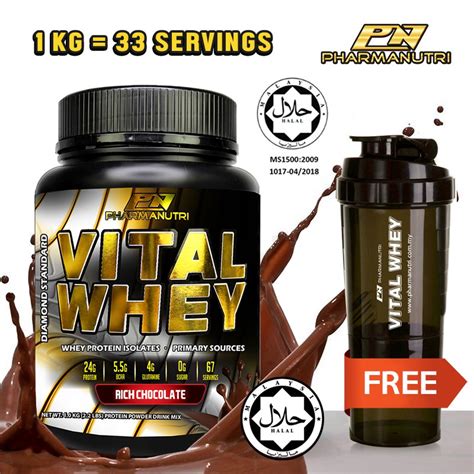 Vital Whey Isolate Halal Kg G Protein G Sugar Bcaa Glutamine Free