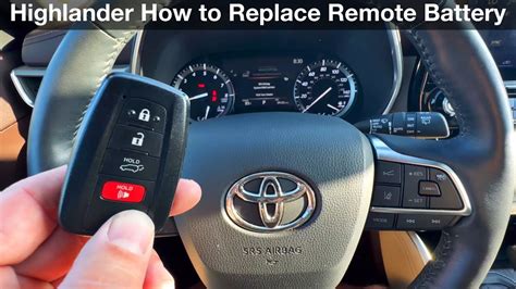 2018 2023 Toyota Highlander How To Replace Remote Key Fob Battery