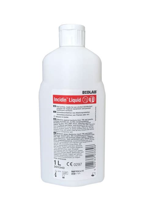 Incidin Liquid Schnelldesinfektion für Flächen 1 l 1 Liter 10036792