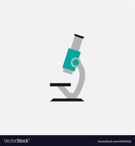 Microscope Icon Flat Style Royalty Free Vector Image