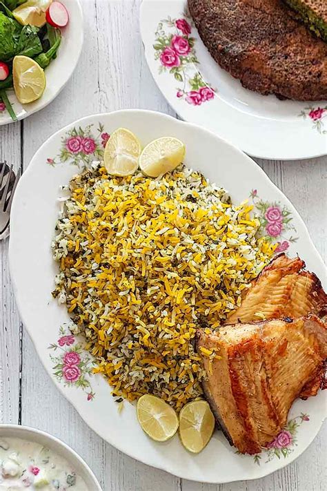 Sabzi Polo Ba Mahi Recipe Persian Herb Rice With Fish