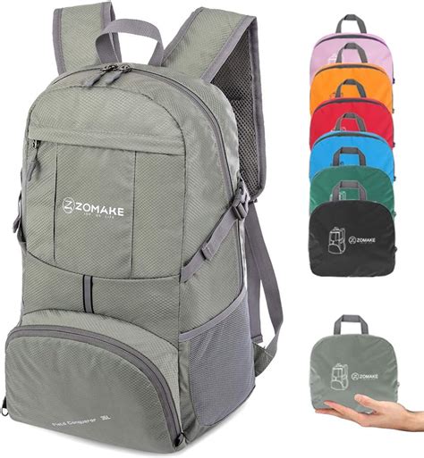 ZOMAKE Mochila Plegable Ligera 35L Mochilas Compacta Con Resistencia