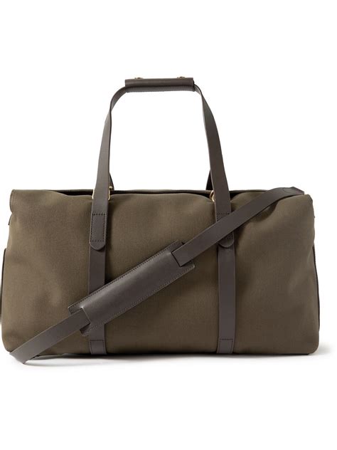 Mismo - Leather-Trimmed Canvas Weekend Bag Mismo