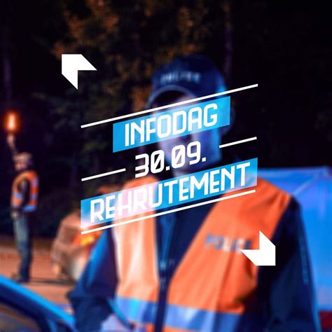 Infodag Rekrutement le 30 09 2023 à lÉcole de Police Séance d