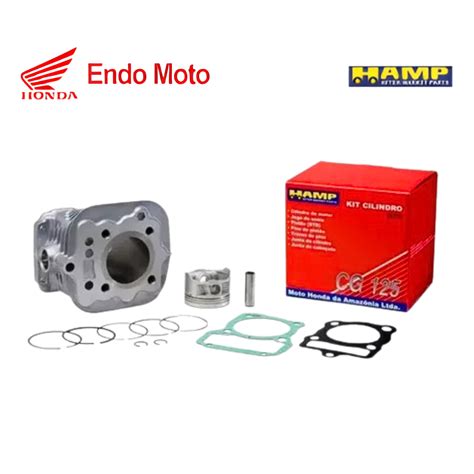 KIT CILINDRO COMPLETO CG 125 2002 2008 HAMP Loja Honda Endo Moto