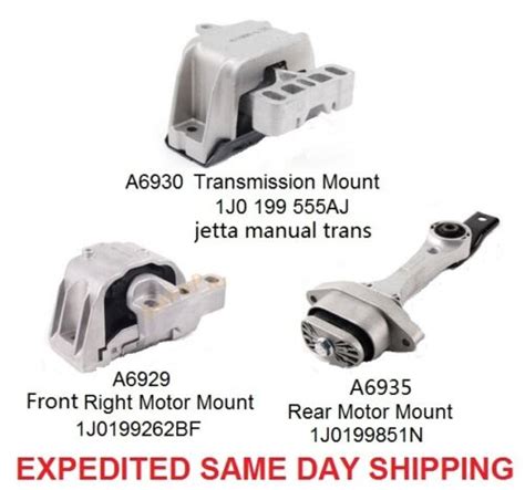 Motor Transmission Mount Set Kit 3pcs For 98 06 Vw Beetle Golf Jetta 18 20 Ebay