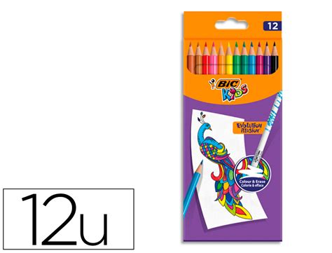 Crayon Couleur Bic Evolution Illusion Resine De Synthese Corps Rond