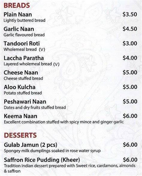 Menu At Jai Ho Indian Gourmet Baldivis Restaurant Baldivis