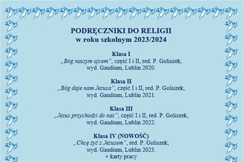 Podręczniki i karty pracy do nauki RELIGII obowiązujące w roku szkolnym