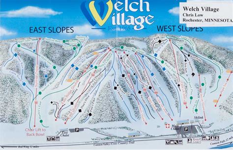 Welch Village Ski Area Trail Map