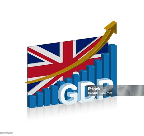 Growth Chart With Gdp Of Britain Isolated On White Stock Photo - Download Image Now - Alphabet ...