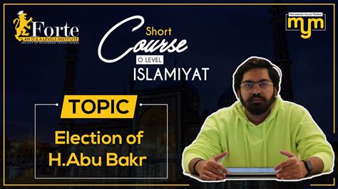 Elections Caliphate Of Abu Bakr Olevel Islamiyat