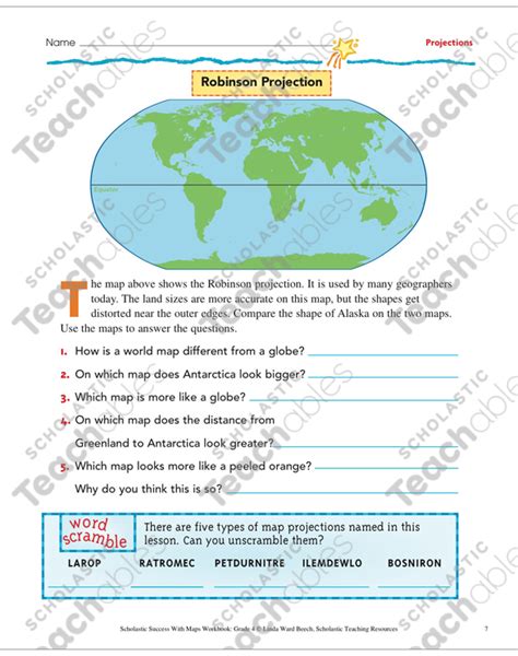 Map Projections Map Skills Printable Maps Skills Sheets