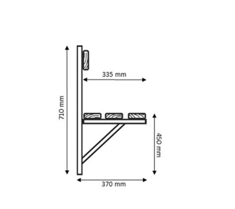 SYPRO Wandbank Alu Stahl 213 64