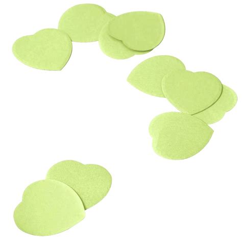 Confettis De Table Papier Coeur Vert Anis G