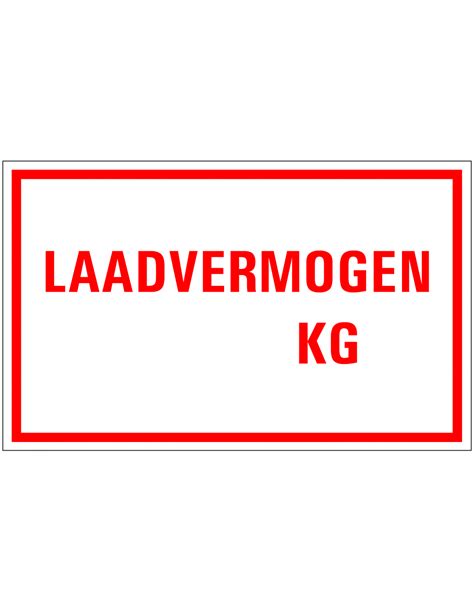 Laadvermogen Kg Sticker Kopen Bestel Nu Online