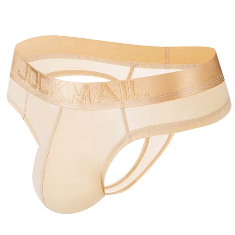 YDKZYMD Men S Bikini Underwear Low Rise Sexy Underpants Ice Silk Transparent Lingerie Tie Rope