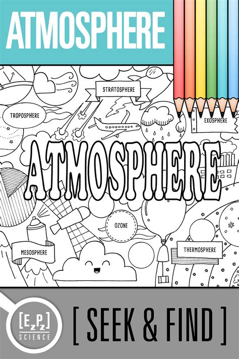 Atmosphere Seek And Find Science Doodle Activity No Prep Printable