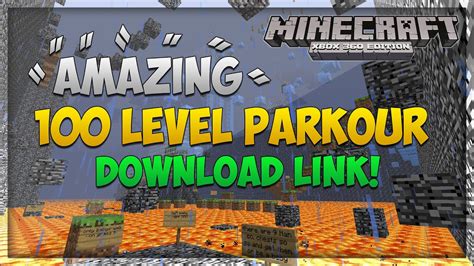 Minecraft Xbox 360 Amazing 100 Level Parkour Download Link Youtube