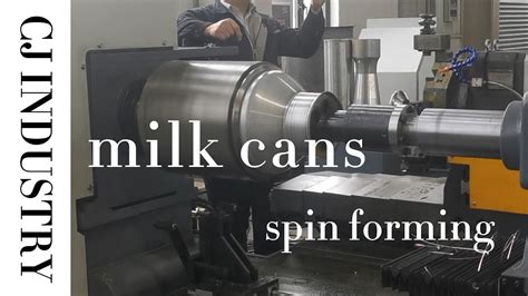 CNC Milk Can Milk Bucket Milk Canister Spinning Machine YouTube