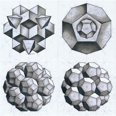 Solid Polyhedra Geometry Symmetry Pattern Handmade Mathart