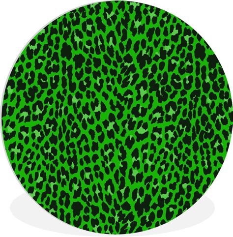 Wall Circle Wall Circle Indoor Léopard Vert Motif 150 cm