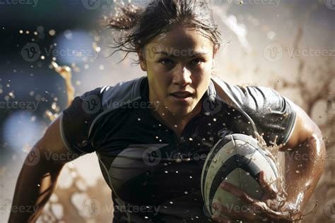 Female rugby players competing on the rugby field 29883618 Stock Photo ...