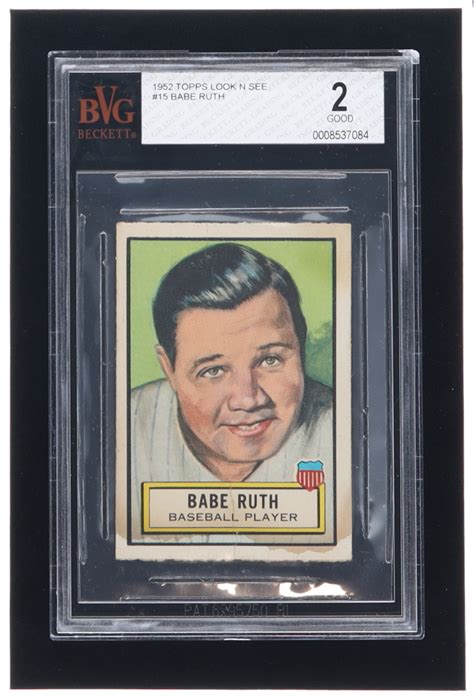 Babe Ruth 1952 Topps Look N See 15 BVG 2 Pristine Auction