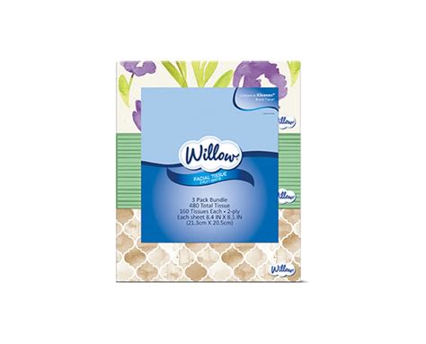 Willow 3 Pack Facial Tissue ALDI US