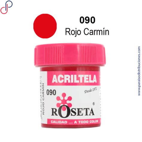 ACRITELA ROSETA R 090 ROJO CARMIN Paraiso Distribuciones