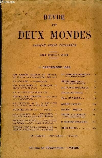 REVUE DES DEUX MONDES CVIIIe ANNEE N1 LES ARMÉES ALLIÉES EN ORIENT