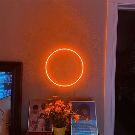 Circle Led Neon Sign Circle Neon Light Circle Round Home Decor Bedroom