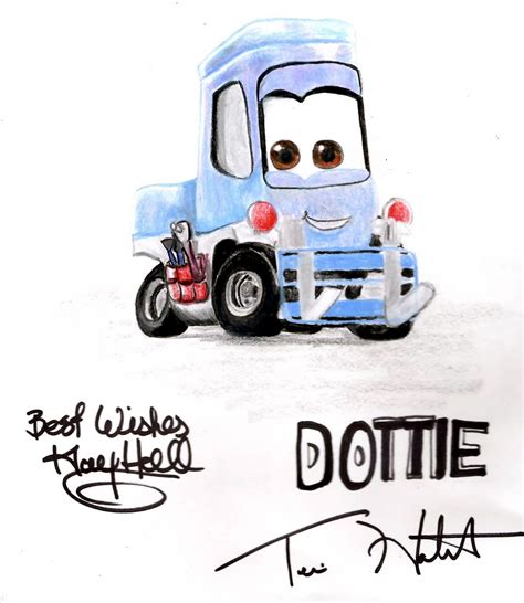 Dottie from Disney Planes - Teri Hatcher and Klay Hall's signatures